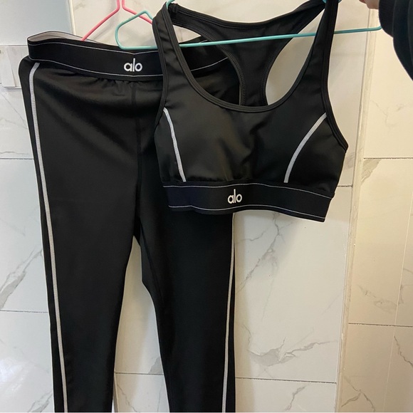 Alo Black and White Athletic Set